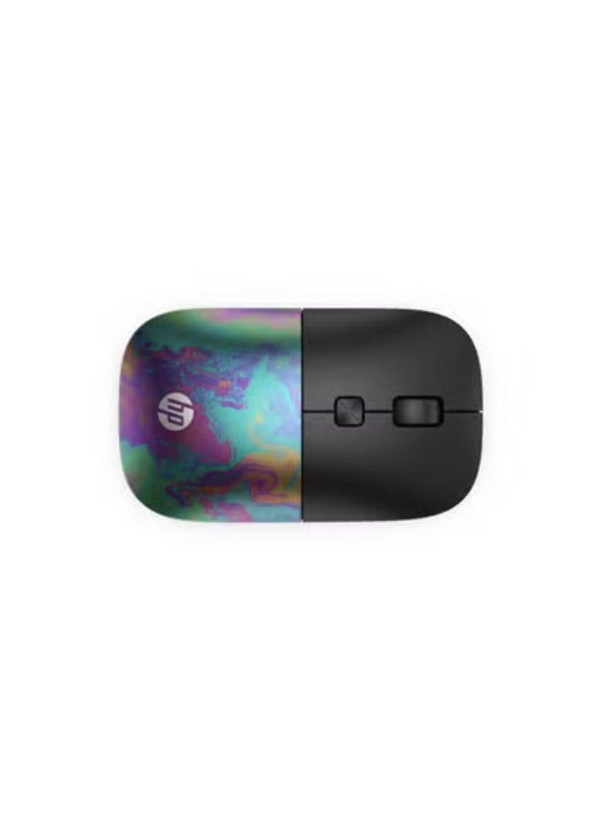 HP Z3700 Wireless Mouse with Iridescent Multi-Color Finish, 1200 DPI Optical Sensor, 2.4GHz USB Receiver, Long Battery Life – Black/Oil Slick Oil Slick