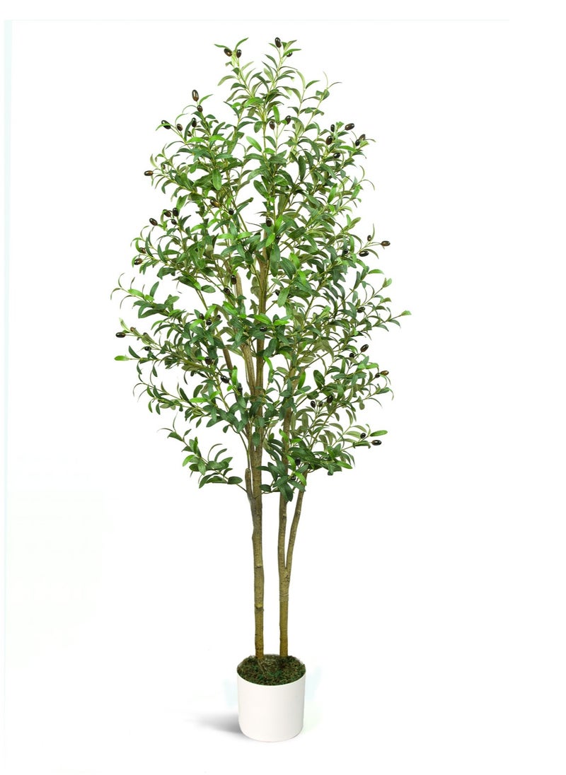 Generic Artificial Olive Tree Potted Plant 6ft 180CM Silk Tree, perfect potted simulation plant for indoor outdoor home office garden modern decoration housewarming gift  - Image 2