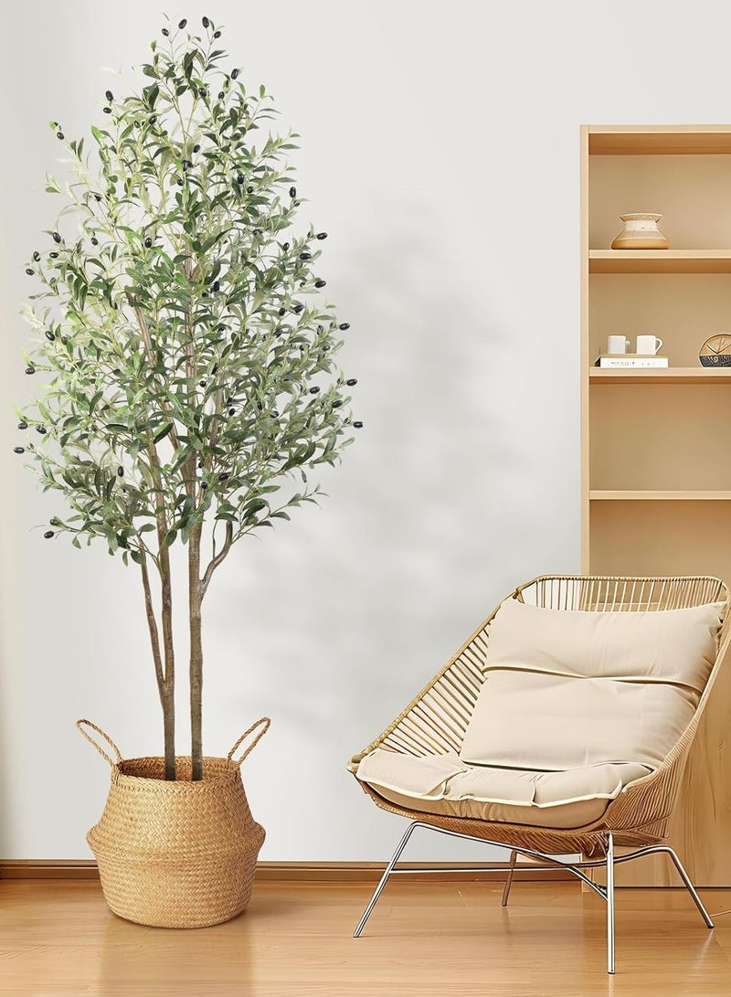 Generic Artificial Olive Tree Potted Plant 6ft 180CM Silk Tree, perfect potted simulation plant for indoor outdoor home office garden modern decoration housewarming gift  - Image 5