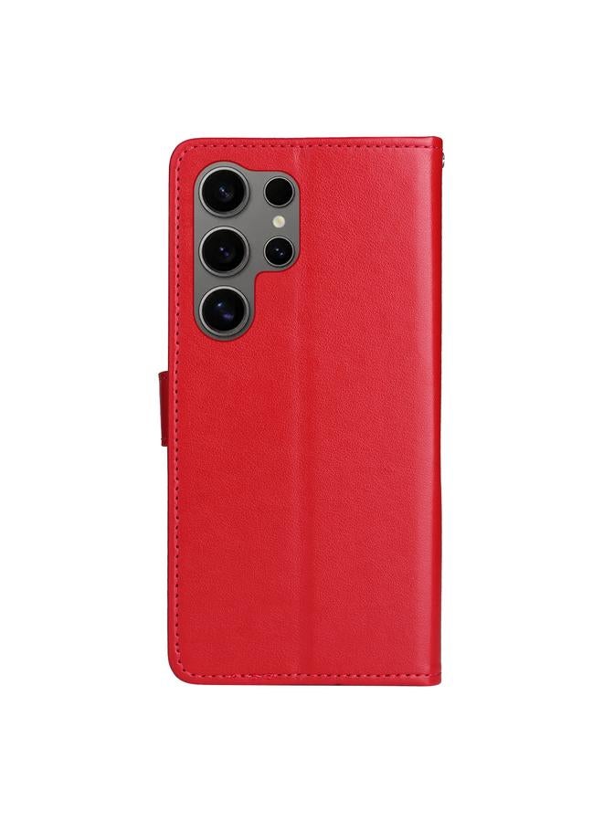 اس-توب جراب لهاتف Samsung Galaxy S25 Ultra 5G جراب هاتف من الجلد القابل للطي منقوش عليه صورة قطة ونحلة - Image 4