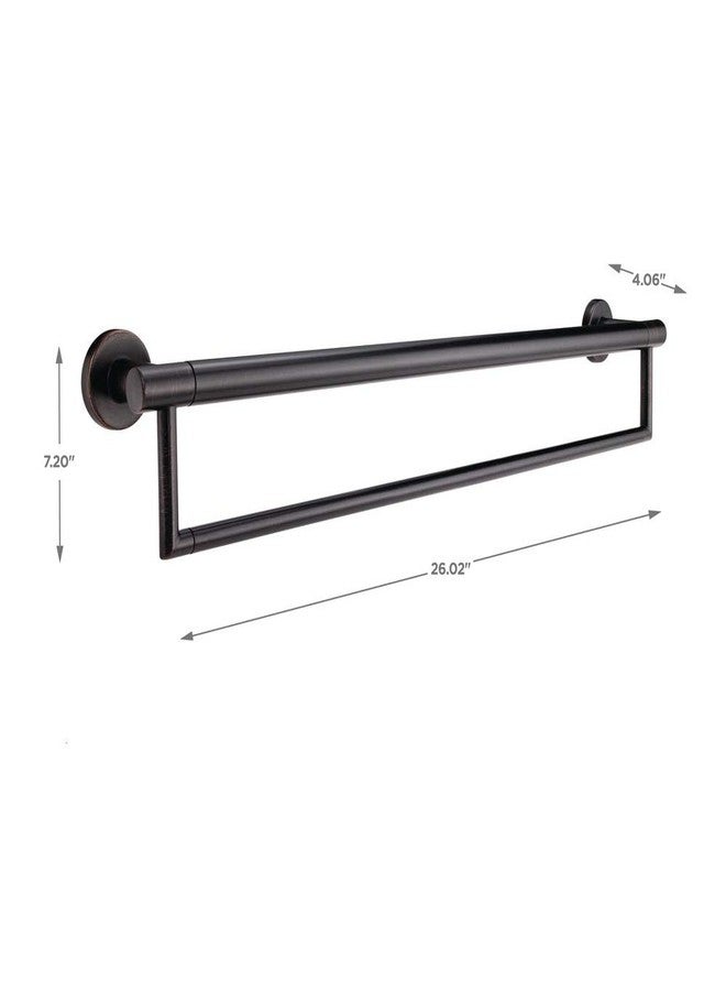 Delta Contemporary (1-Pack) 24" Towel Rack w/ Assist Bar ADA Compliant Venetian Bronze 300 lb Capacity Grab Bar for Seniors Bathroom Safety Handle for Balance Assist, Grip Bar 41519-RB - Image 3