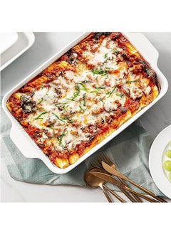 Casserole Dish, 39 * 22 CM Ceramic Baking Dish, Large Lasagna Pan Deep, Casserole Dishes for Oven, 135 oz Deep Baking Pan with Handles, Oven Safe and Durable Bakeware for Lasagna, Roasts, White - pzsku/Z06F058AEBCC30A5FCCCDZ/45/_/1722309853/95ccce40-214e-498e-ae77-34f4cc351060