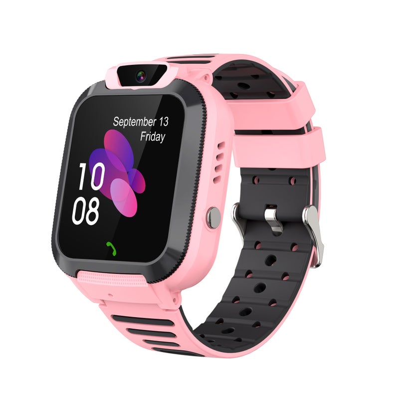 Cross-border new Q16s childrens smart watch boys and girls call position waterproof Photo Student phone watch Pink Foreign Edition 