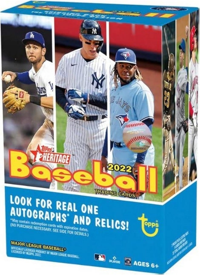 Topps 2022 Topps Heritage Blaster - 72 Baseball Cards per Box  - Image 1