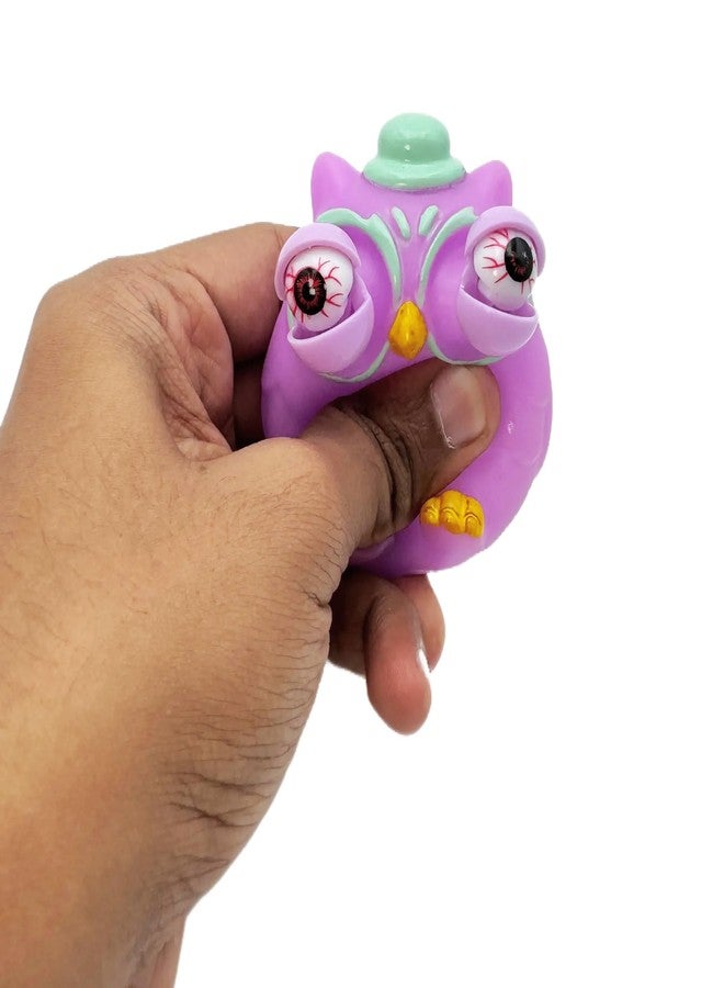 Buko Cute Owl Shaped Decompression Fidget Toy with Popping Eyes - Stress Relief Gadget for Kids and Adults (Purple Owl) - Image 5