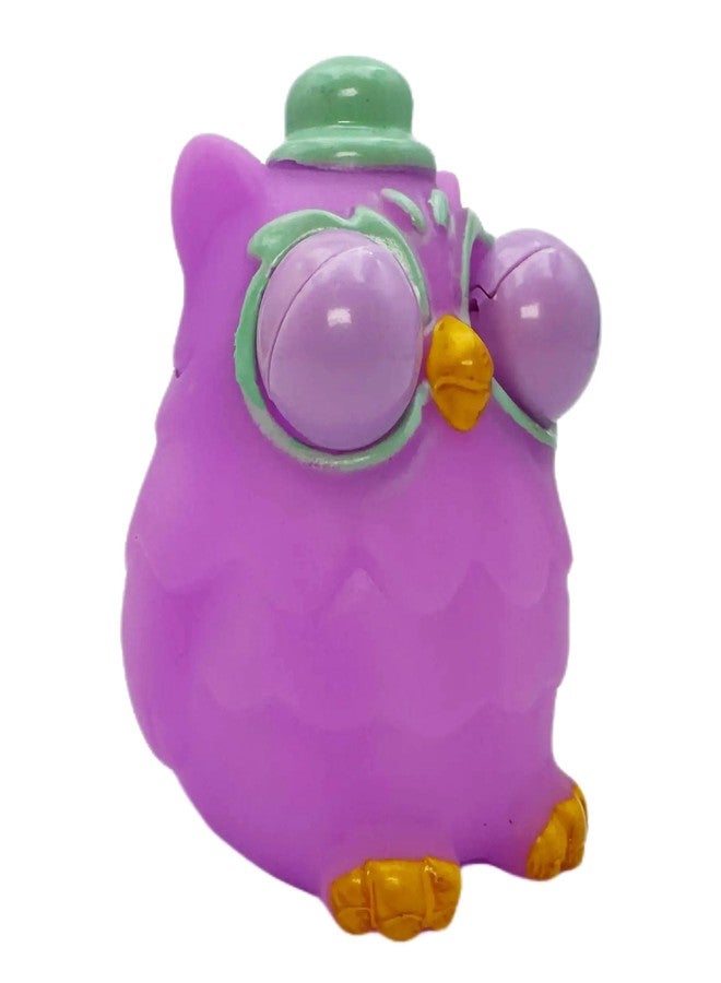 Buko Cute Owl Shaped Decompression Fidget Toy with Popping Eyes - Stress Relief Gadget for Kids and Adults (Purple Owl) - Image 2