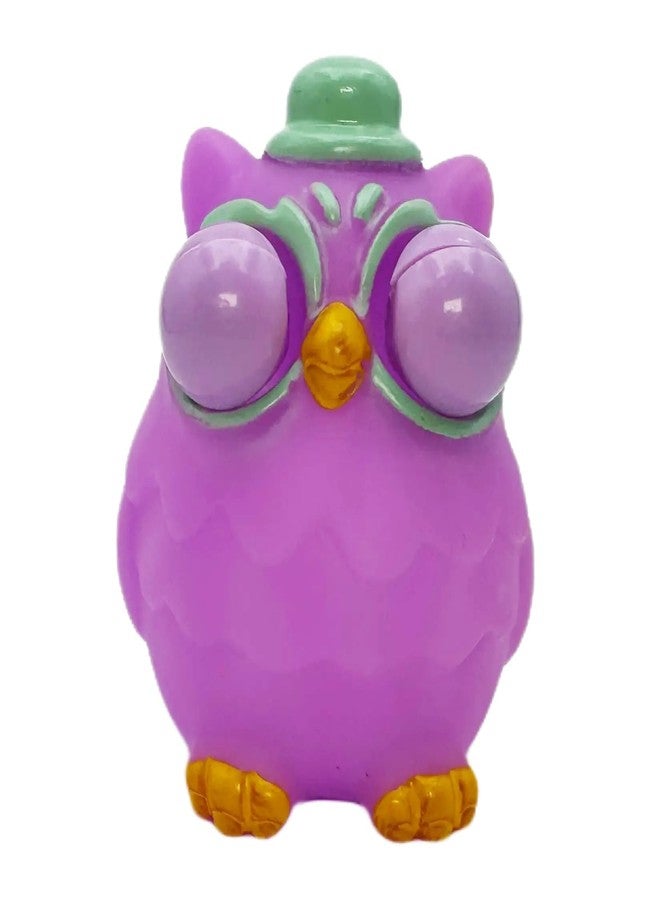 Buko Cute Owl Shaped Decompression Fidget Toy with Popping Eyes - Stress Relief Gadget for Kids and Adults (Purple Owl) - Image 1