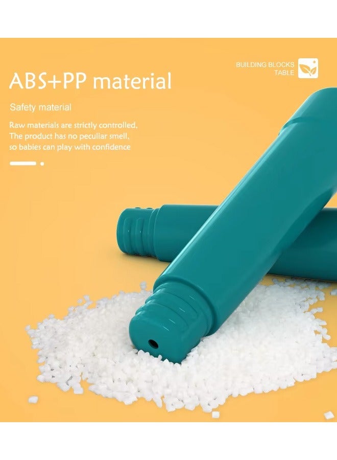 Building Block Table, Children's Multi-functional Building Block Table, Baby's Assembled Large And Small Particle Toys, Educational Puzzle Game Table With 1 Chairs (63pcs Building Blocks) - Image 4