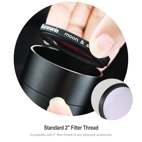 Astromania Telescope Moon Filter 2 Inch, Moon Skyglow Filter Reduces Moon Glare and Enhances Lunar Crater Details, Eyepiece Accessory for Astronomy Beginner, Works with Telescope Accepts 2" Eyepieces - Image 4