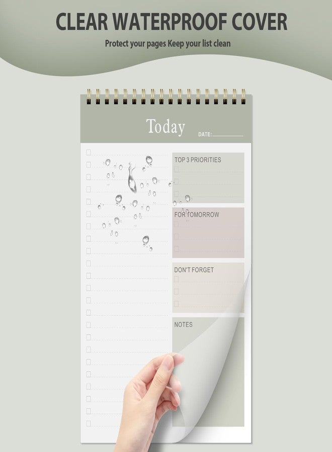 VALOME To Do List Notepad - To Do List Notebook for Work with 52 Sheets, Undated Daily Planner Notebook with Task Checklist, To Do List Notepad for Office Desk Accessories and Home School Supplies（Green） - Image 5