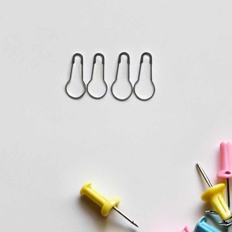 DOITOOL 500pcs Black Metal Small Safety Pins Gourd Shaped Clothing Craft Pins for Sewing Quilting and Knitting DIY Accessories - Image 5