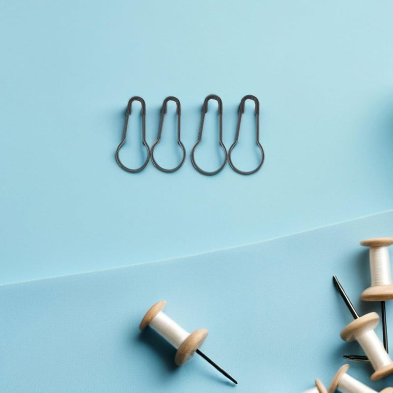 DOITOOL 500pcs Black Metal Small Safety Pins Gourd Shaped Clothing Craft Pins for Sewing Quilting and Knitting DIY Accessories - Image 4