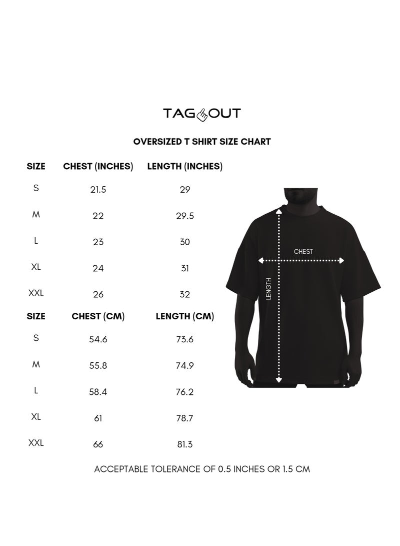 TAG OUT Unisex Summer Oversized Loose T-shirt Drop Shoulder Boxy Fit  - Image 4