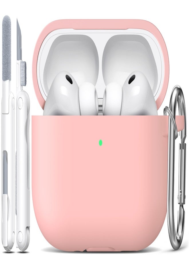 R-fun for AirPods Pro 3 Case (2025), Soft Silicone Protective Case Cover Compatible with Apple AirPods Pro 3rd Generation (USB-C Cable) for Women Men with Cleaning Kit and Keychain, Sand Pink - Image 1