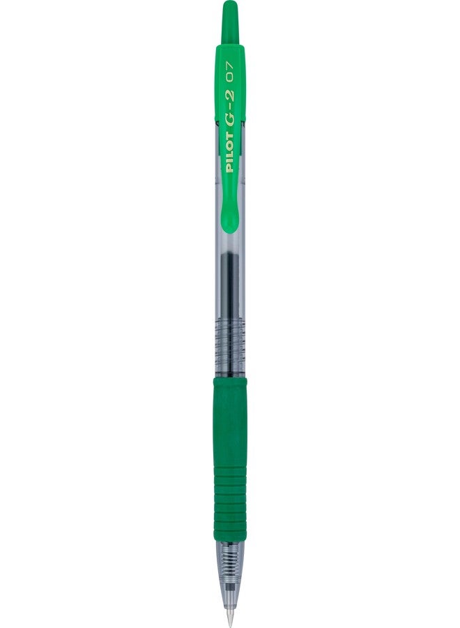 PIL Wholesale CASE of 10 - Pilot G2 Retractable Gel Ink Pens-Gel Pen,Retractable/Refillable,Fine Point,Green Ink, Clear - Image 5