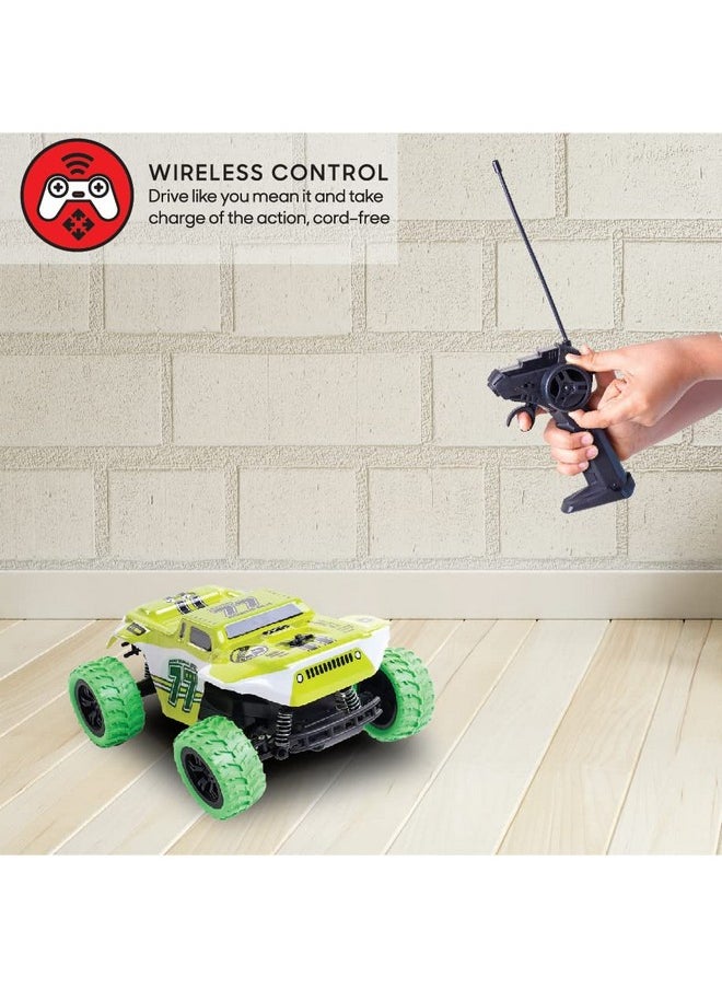 Sharper Image Sharper Image Monster Baja Truck Wireless Remote Controlled Car 360° Rotating High Speed Off Road Top Brand in USA Green Color Rc Car for Kids 6 Yrs+Birthday Gift Outdoor All Terrain Made in India  - Image 2