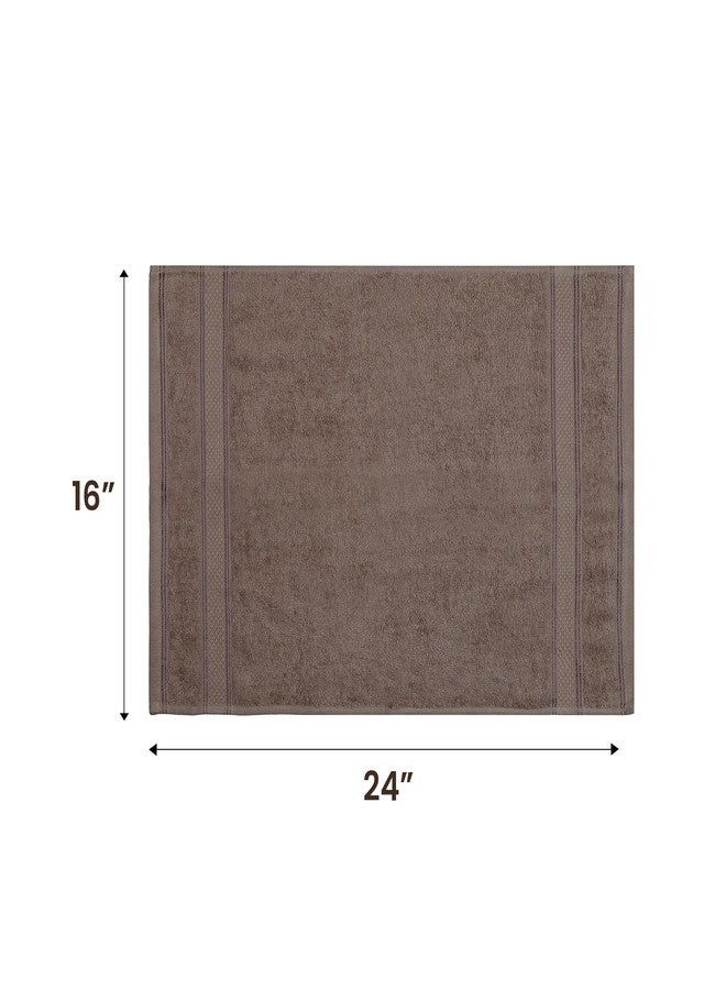 Casa Lino 100% Cotton Hand Towels for Bathroom - Soft, Highly Absorbent & Quick Dry Kitchen Towels - Gym Towel Set - Travel Towel Set - 24" x 16" - Pack of 4 - (Brown) - Image 3