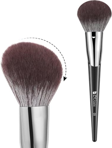 DUcare Powder Brush for Loose Powder Fluffy Makeup Brushes with Soft Synthetic Bristles for Setting PowderBlushHighlighter Large Face Makeup Brush for Flawless Application - Image 1