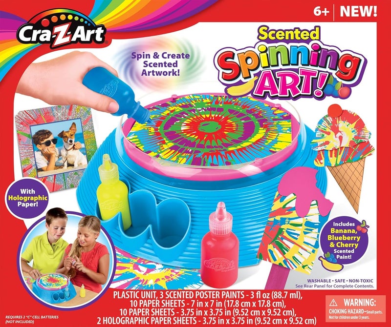 Cra-Z-Art Scented Spinning Art Machine with Holographic Paper and Scented Paints - Image 1