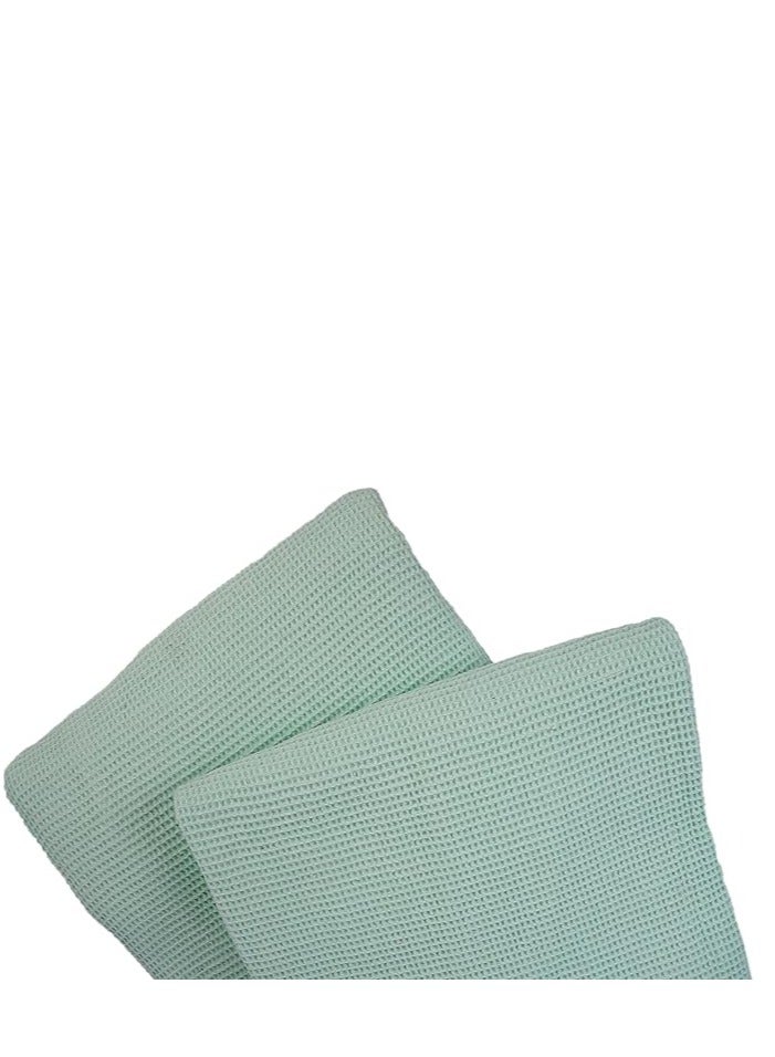 مفرش سرير كتان قطن مقاس 180*250 سم اخضر فاتح - Image 3