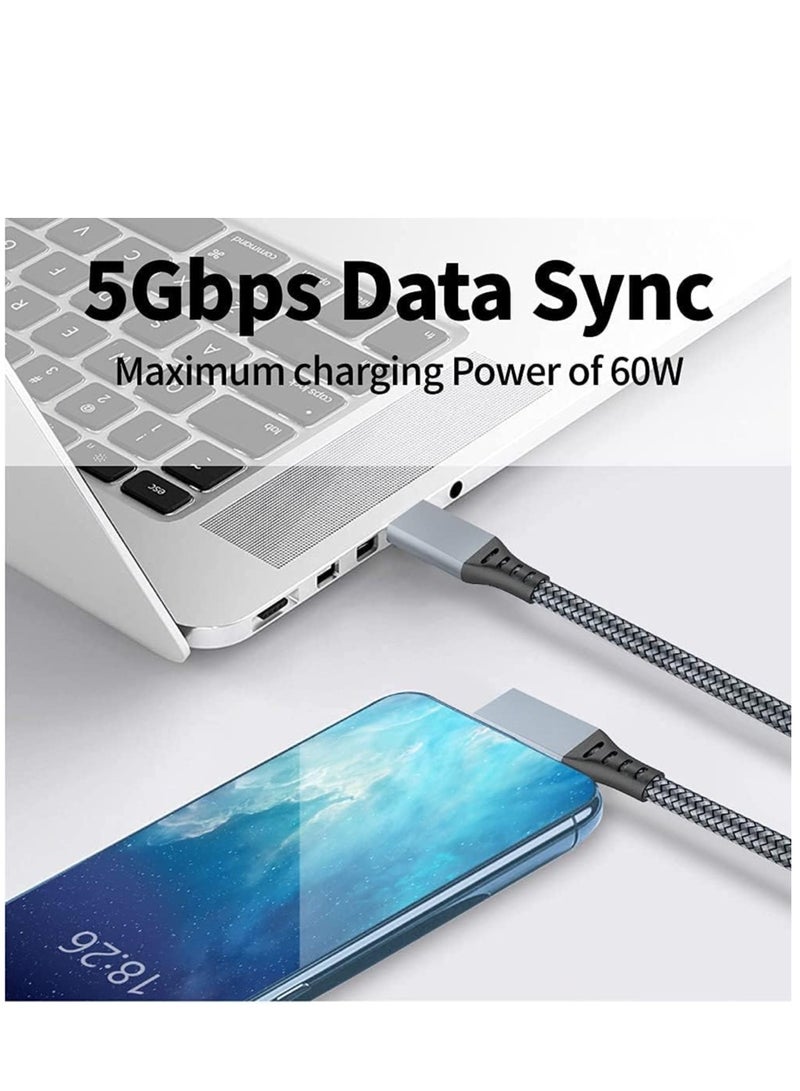 SYOSI Extra Long Link Cable 16ft for Oculus Quest 2/ Quest VR Headset and Gaming PC, USB C to USB C Fast Charging Charger Cord Compatible with Samsung Galaxy S22 S21 S20 Plus Ultra Note 20 (Grey) - Image 3