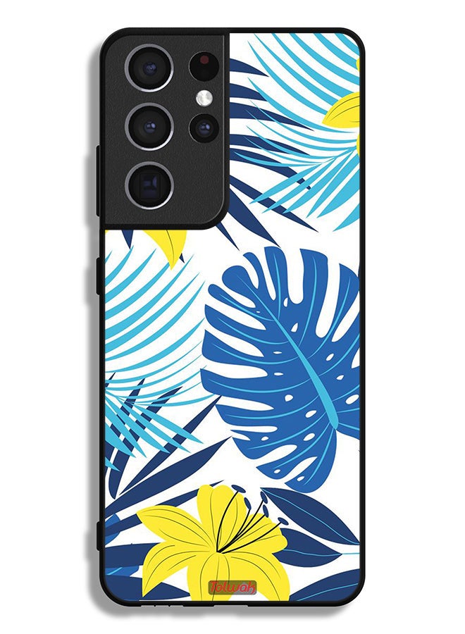 Tolwak Samsung Galaxy S21 Ultra 5G Protective Case Cover Feather And Flower Art - Image 3