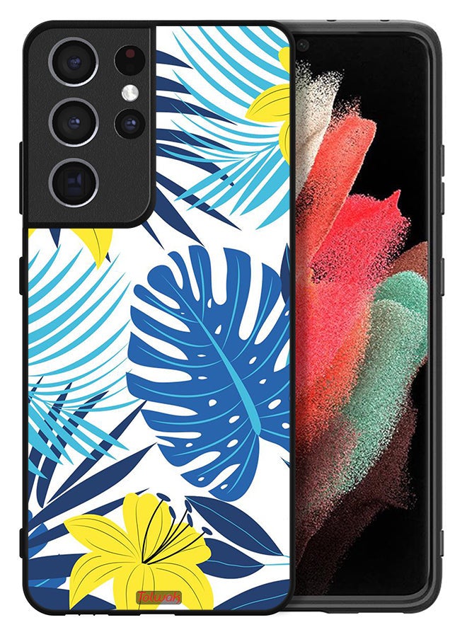 Tolwak Samsung Galaxy S21 Ultra 5G Protective Case Cover Feather And Flower Art - Image 2