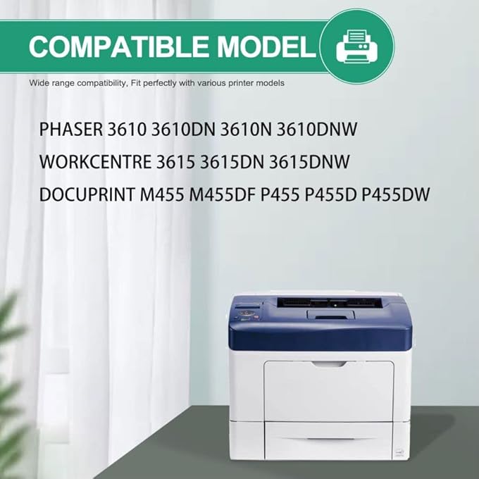 PHASER 3610 WORKCENTRE 3615 BLACK TONER CARTRIDGE - 106R02724 1 PACK HIGH CAPACITY 106R02724 TONER REPLACEMENT FOR XEROX PHASER 3610 WORKCENTRE 3615 DOCUPRINT M455 PRINTER - Image 2