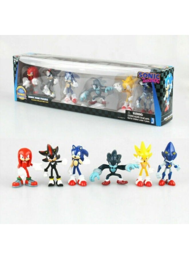 1~4 Generation 6 Sonic Super Mouse Flying Mouse Psp Game Hand-made Doll Model Doll Ornaments-Color:10 Joint Movable Sonic 0P