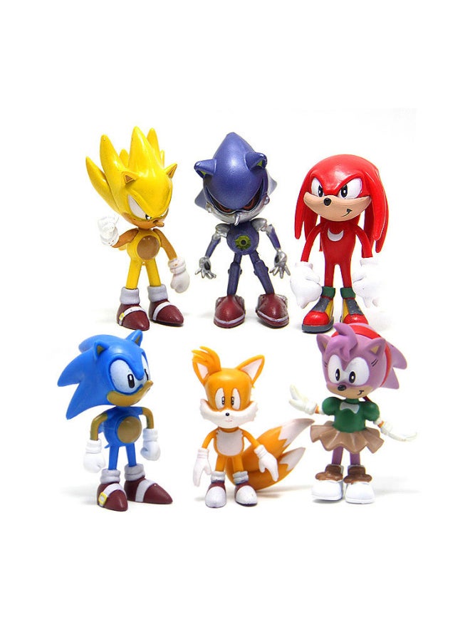 1~4 Generation 6 Sonic Super Mouse Flying Mouse Psp Game Hand-made Doll Model Doll Ornaments-Color:10 Joint Movable Sonic 0P