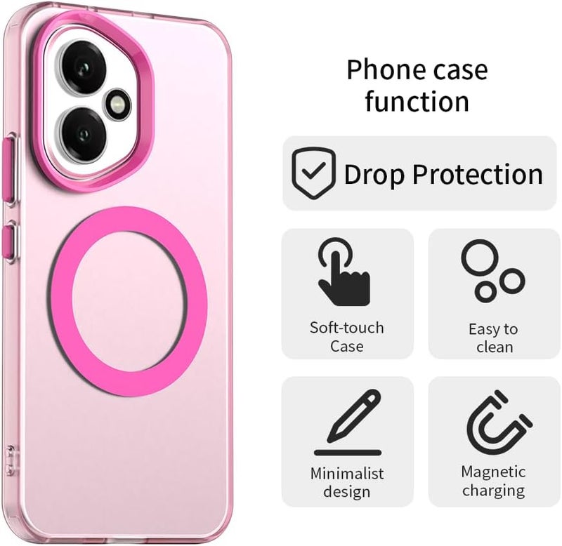 Mingwei Case For Honor 400 Lite 5G Clear Soft Tpu Shock Absorption Slim Lightweight Shockproof Cover Hybrid Protective Case Pink, Honor400 Lite - Image 5