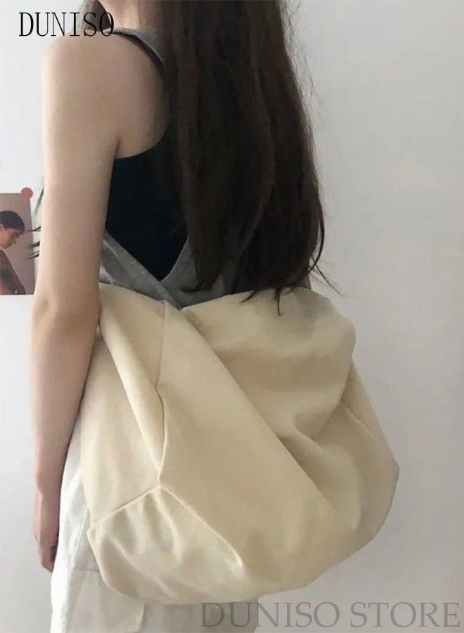 DUNISO Women's Shoulder Tote Bag Canvas Handbag For Women Large Capacity Crossbody Bag Fashionable Travel Messenger Shoulder Bag For Ladies Girls College Students - Image 2