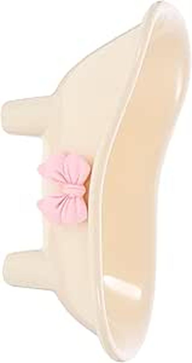 Self Draining Soap Holder Cream White Butterfly Bow Design For Bathroom Countertop Sink Shower - Image 1