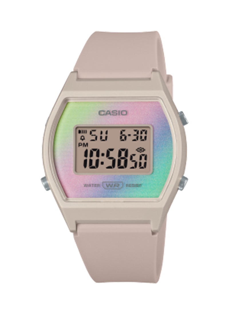 CASIO - Girls Digital Hexagon Shape Resin Wrist Watch LW-205-4ADF - 35 Mm - Image 1