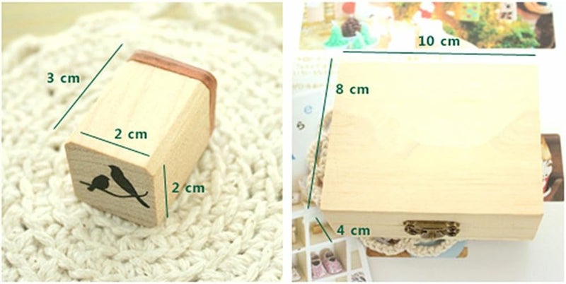 ALIMITOPIA Diary Stamp Set,Wooden Rubber Signet for Children DIY Scrapbooking Planner Album Card Making(12pcs,Natural Elements) - Image 4
