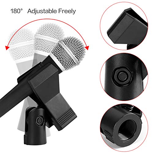 Inovat Pack of 2 Pcs Universal Adjustable Microphone Butterfly Clip Mic Clip Holder for Mic Stand with 5/8" Male to 3/8" Female Adapter - Image 3