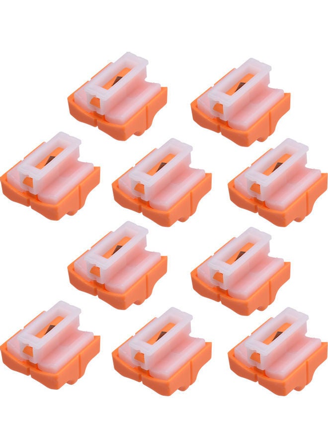 NIBEMINENT 10-Piece Paper Cutter Replacement Blades for Multi Trimmer Orange/White - Image 1
