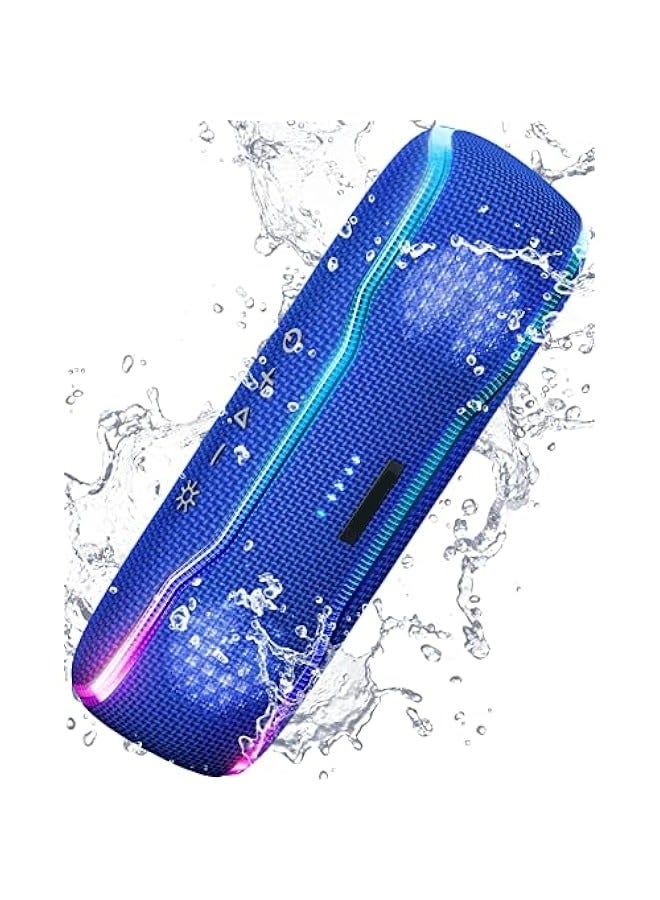 ANKOVO Portable Bluetooth Speaker, IPX7 Waterproof Wireless Speaker with Colorful Flashing Lights, 25W Super Bass 24H Playtime, 100ft Range, TWS Pairing for Outdoor, Home, Party, Beach, Travel - Image 1