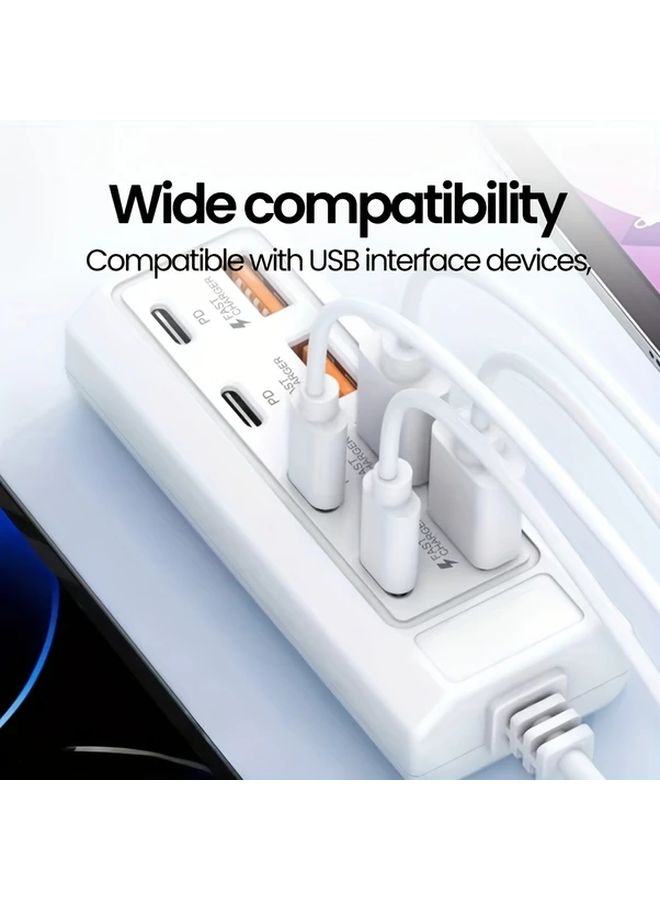 شاحن USB ميناء 8 25 واط 4C 4A مركز شحن متعدد الأجهزة 3 قطع - Image 5