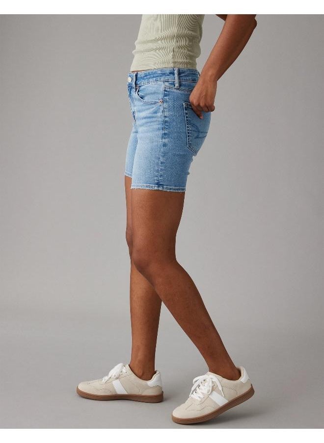 American Eagle - شورت جينز برمودا ضيق منخفض الارتفاع من AE Next Level - Image 1