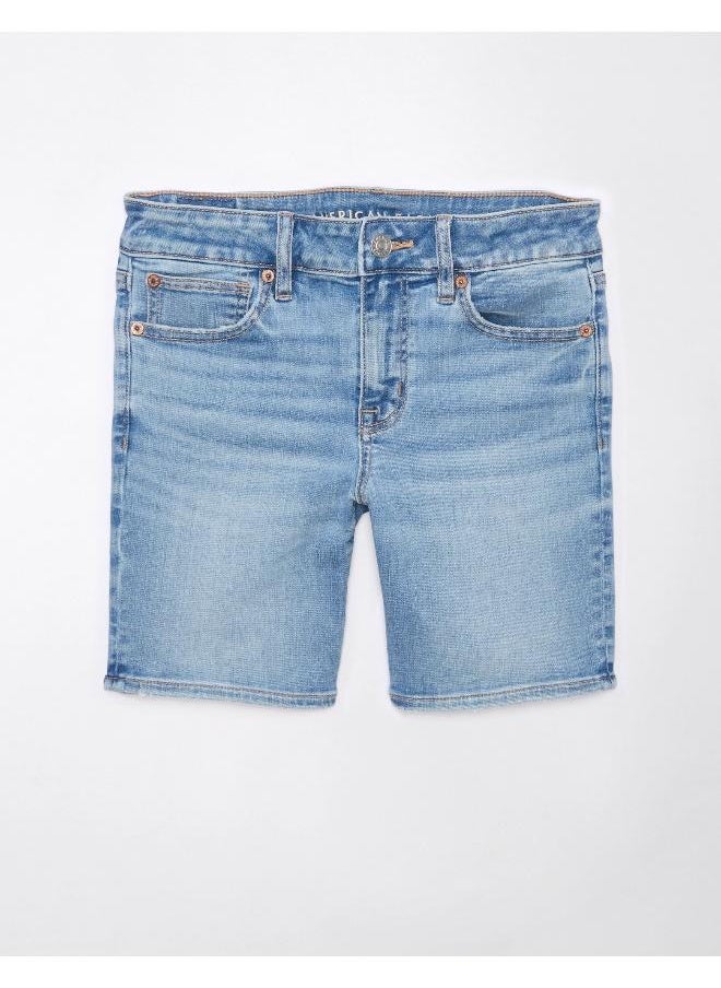 American Eagle - شورت جينز برمودا ضيق منخفض الارتفاع من AE Next Level - Image 1
