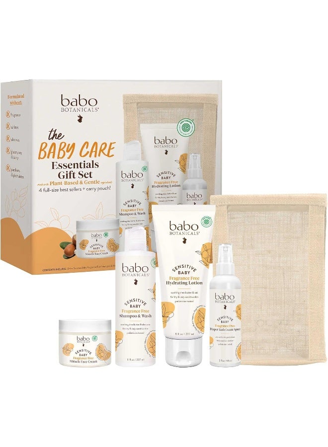 Babo Botanicals مجموعة هدايا بابل بوتانيكالز للعناية بالرضع الأساسية - Image 1