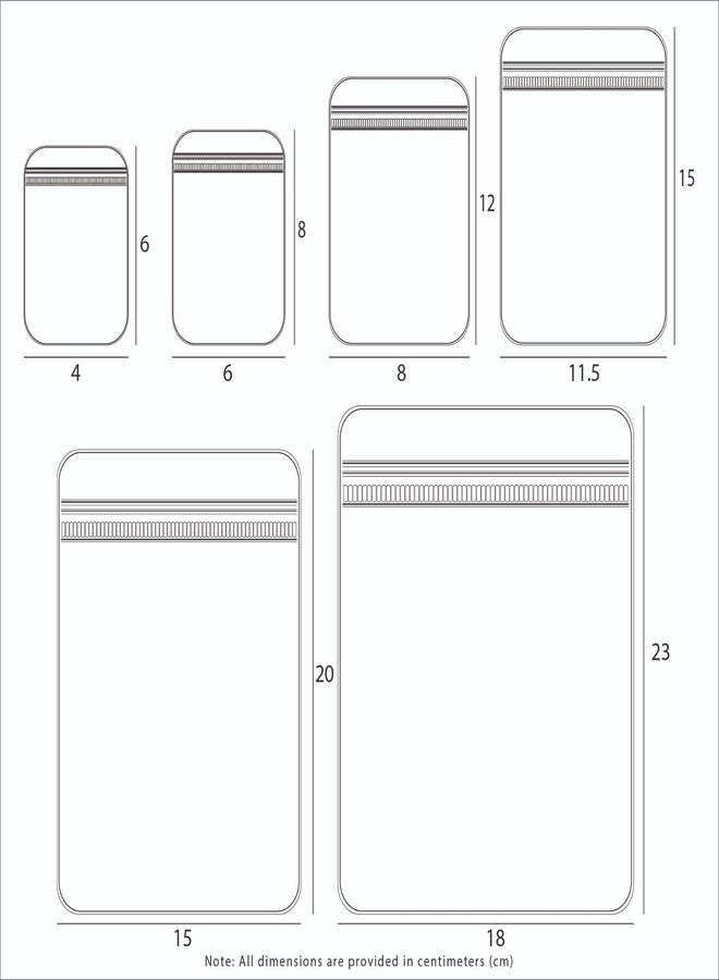 PSMS Jewellery Organiser Storage Pouches Clear Zip Lock Cover for Rings, Earrings, Necklace, Transparent, Polyvinyl Chloride PVC (10, XXL) - Image 2