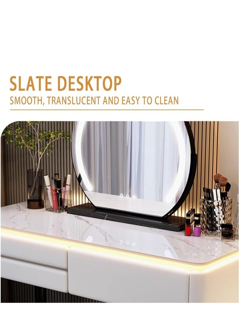 Cool Baby COOLBABY Elegant Modern Luminous Makeup Vanity Desk with LEDMirror and Stool  - Image 4