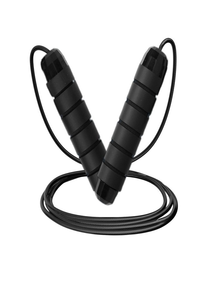 Limm Adjustable Jump Rope for Workout - All-Purpose Jump Rope Kids and Adults Love, Tangle-Free, Comfortable Foam Handles - Best Cardio & Endurance Training - Get & Stay Fit, Lose Weight Black - Image 1