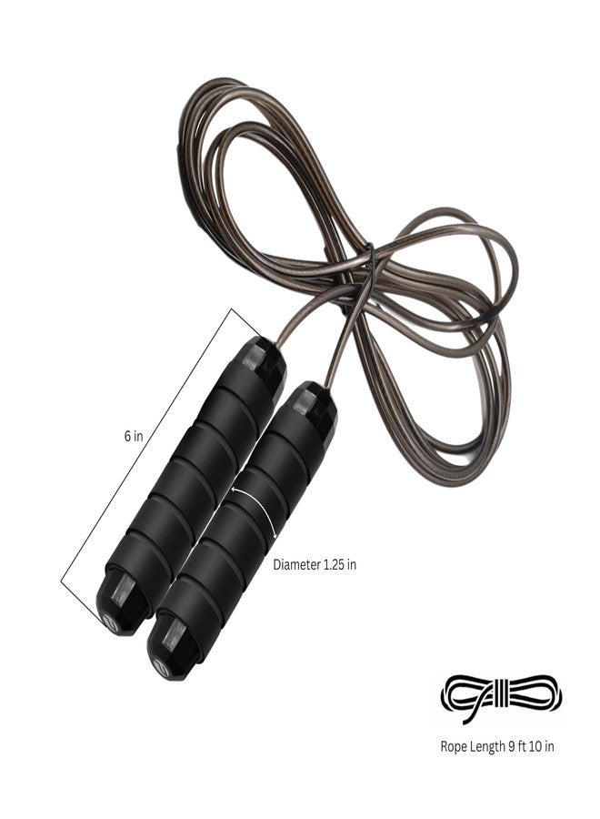 Limm Adjustable Jump Rope for Workout - All-Purpose Jump Rope Kids and Adults Love, Tangle-Free, Comfortable Foam Handles - Best Cardio & Endurance Training - Get & Stay Fit, Lose Weight Black - Image 4