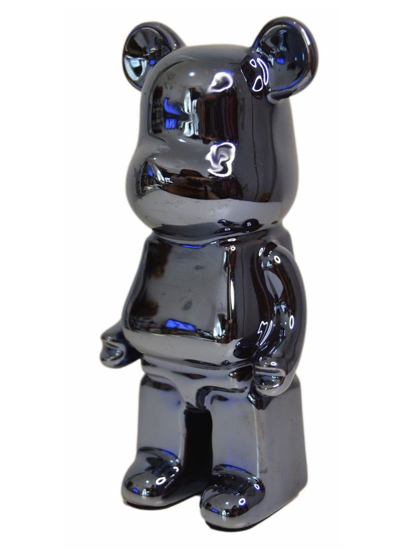 Decorative Art Bear Toy Figurine - Colorful Design, 11x10x27 cm, Versatile Coin Bank, Unique Home Decor with Artistic Pattern