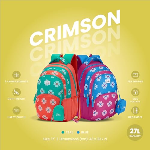 Genie Heartbeat Backpack for Women 3 compartments, School Bags for Girls, Stylish and Trendy College Backpacks for Girls, Water Resistant and Lightweight Bags for Office and Travelling Purpose. - Image 5