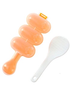 Sushi Rice Ball Shaker Mould With Spoon Orange/Clear/White 20 x4.5x 6cm