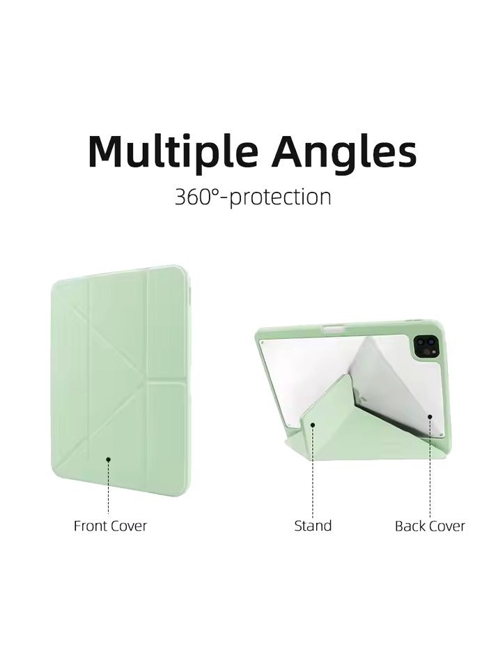 Arabest Slim Smart Folio Stand Case with Pencil Slot and Clear Back Cover for iPad Air 13 inch 2024, Auto Sleep/Wake Function. - Image 4